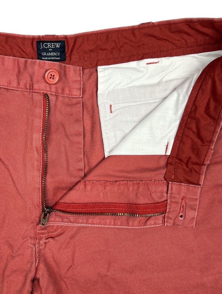 J. CREW Gramercy Chino Shorts Men’s Size W36 Coral Pink 100 Cotton