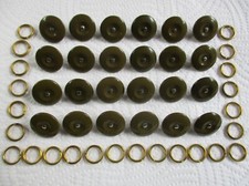 24x British Army:"DENIM BATTLEDRESS BLOUSE BUTTONS & RINGS" (19mm, BD, Overalls)