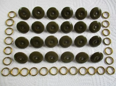 24x British Army:"DENIM BATTLEDRESS BLOUSE BUTTONS & RINGS" (19mm, BD, Overalls) - Image 1 of 3