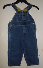 OshKosh B'gosh Blue Denim Overalls Size 3T 100 Cotton