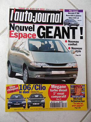 DAS AUTO-JOURNAL 1996 Nr. 434 Renault Space Volvo S40 Mercedes E280 Rover 825