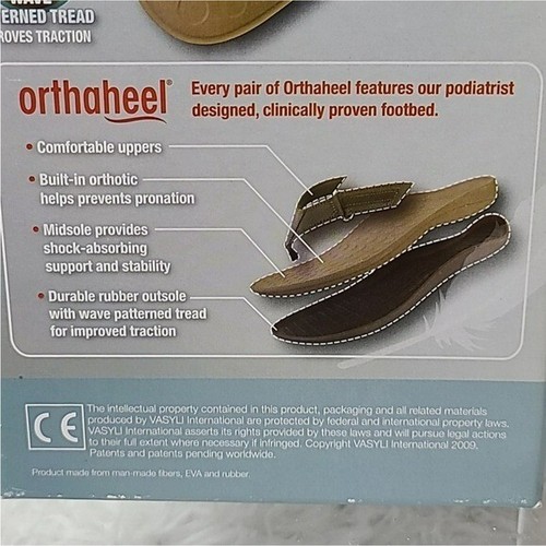 NWOT Orthaheel Wave 2 Tong Sandals Khaki Womens 7 - Picture 14 of 16