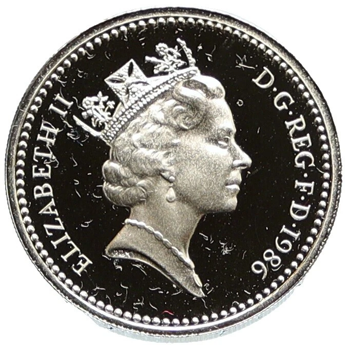 Plata 1986 Monedas del Reino Unido