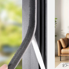 10M Self-Adhesive Draught Excluder Brush Strip Casement Door Window Seal Tape