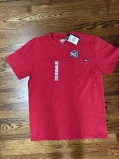 Dickies Shirt NWT Large Red Pocket Tee Short Sleeve Adult Top Mens Workwear
