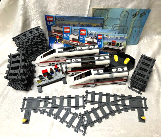 VINTAGE LEGO 7897,7896,7895 PASSENGER TRAIN TRACKS USED NOT