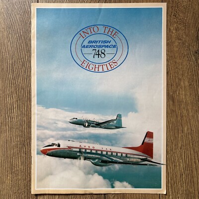 Into The Eighties British Aerospace 748 Avro 20 Years Brochure C.1980 Woodford