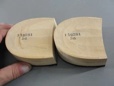 WOOD REPLACEMENT ENGINEER WORK BOOT HEEL BLACK RUBBER #36 COBBLER SHOE REPAIR