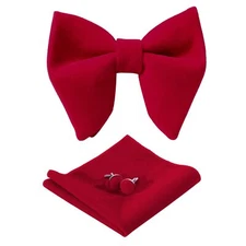 Bow Ties for Men Pre-Tied Bow Tie Vintage Tuxedo Oversized Velvet Bow Ties Cu...