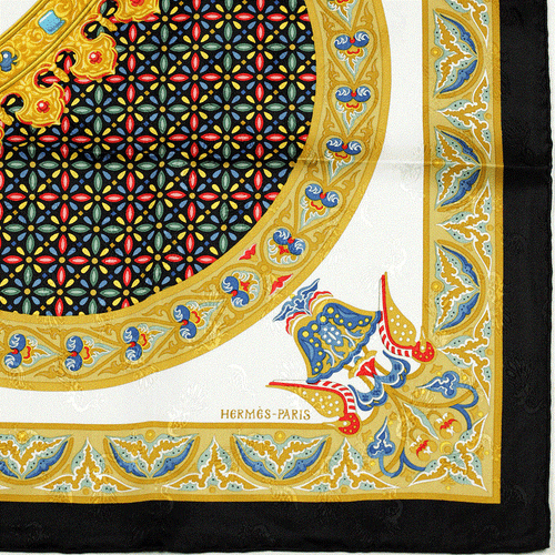 Hermes Schal CIELS BYZANTINS 90cm Seide JACQUARD Scarf Foulard ABADIE - Bild 5 von 7