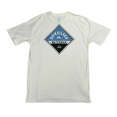 Quiksilver Mens Waterman Short Sleeve Slack Line QM T-Shirt Off White S