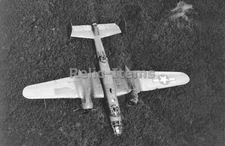 WW2 Picture Photo US bomber hit in engine by anti-aircraft gun crashed 1944 2409