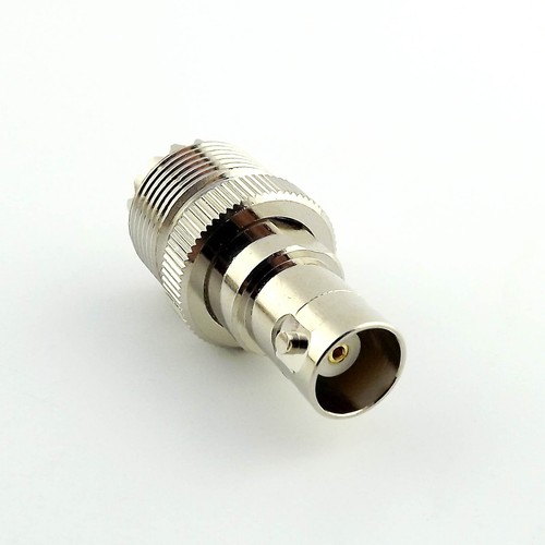 UHF Female PL259 Jack to BNC Female Jack Straight RF Connector Adapter Converter - Picture 3 of 6