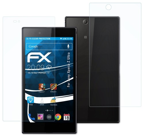 atFoliX 3x Screen Protection Film for Sony Xperia Z Ultra Screen Protector clear - Picture 3 of 9