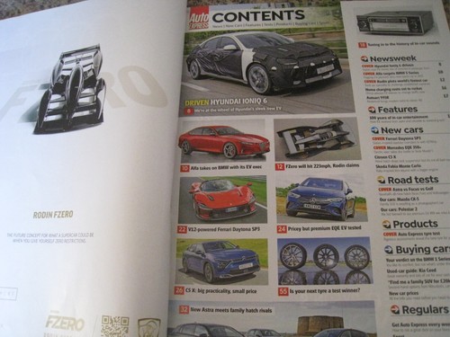 AUTO EXPRESS AUG 2022 ASTRA FORD FOCUS VW GOLF HYUNDAI IONIQ 6 ALFA FERRARI DAYT - Picture 2 of 3