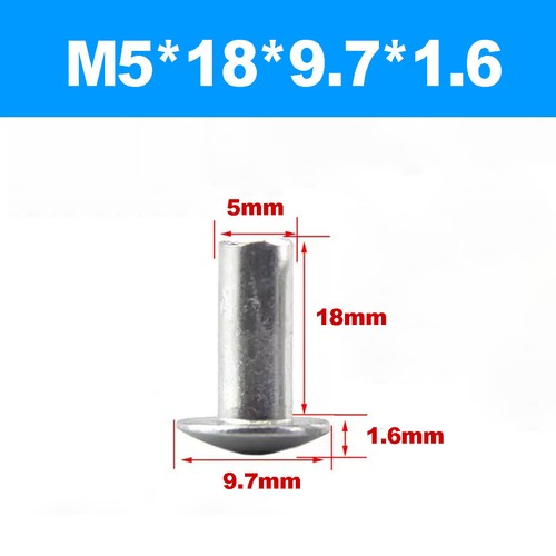 Aluminum Large Round / Flat Head Semi Hollow Rivet,Hollow Rivet, M2M2.5M3M4M5M6 - Picture 53 of 123
