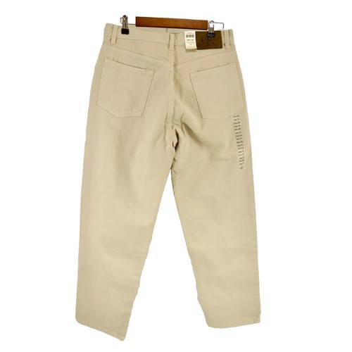 Calvin Klein Signature Selvedge Twisted Seam Beige Jeans NEW