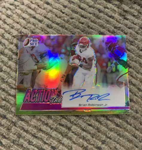 2022 Leaf Pro Set Action Ink Brian Robinson Jr. Rookie Autograph /25 #AI-BRJ