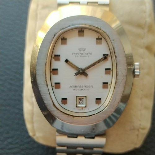 PRYNGEPS WATCH INOX AUTOMATICO AMBASSADOR 25 RUBIS SWISS MADE | eBay