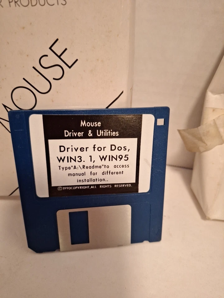 Manhattan New Old Stock 3 Button Bus Mouse With ISA Card And Drivers IBM PC  - Image 2 of 4