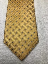 GEOFFREY BEENE MENS TIE GOLD WITH BLUE 3.25 X 60