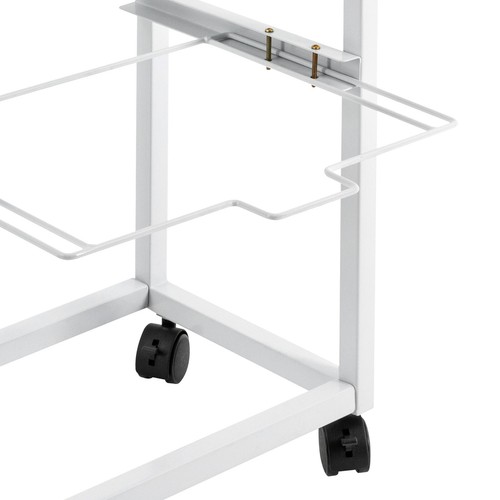 2 Tiers Rolling Metal Hanging File Cart Mobile File Rack Storage Organizer - Picture 7 of 10
