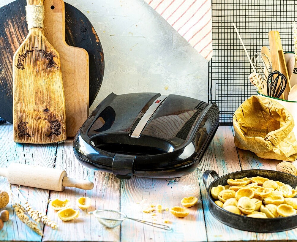 Elektrischer Zaubernus Nussbäcker Oreschniza Waffeleisen Nut Maker Oreschkis