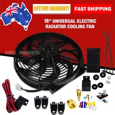 High 3500-CFM 16"Inch Electric Radiator Cooler Fan Thermostat Relay Switch Kits