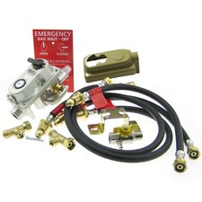 4 BOTTLE / FOUR GAS CYLINDER LPG LP PROPANE AUTOMATIC CHANGE-OVER KIT WITH OPSO