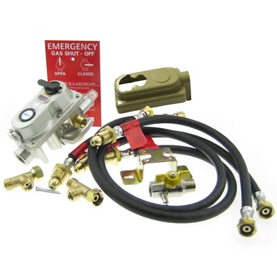 4 BOTTLE / FOUR GAS CYLINDER LPG LP PROPANE AUTOMATIC CHANGE-OVER KIT WITH OPSO