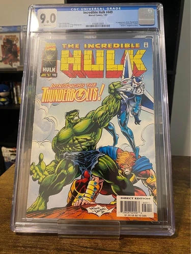 Key! CGC 9.0 Thunderbolts first appearance Incredible Hulk #449 MCU 1997 winter