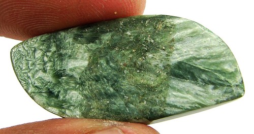 24.25 CT Natürlich Grün Seraphinite Lose Edelstein Cabochon Drahtgeflecht - Picture 2 of 2