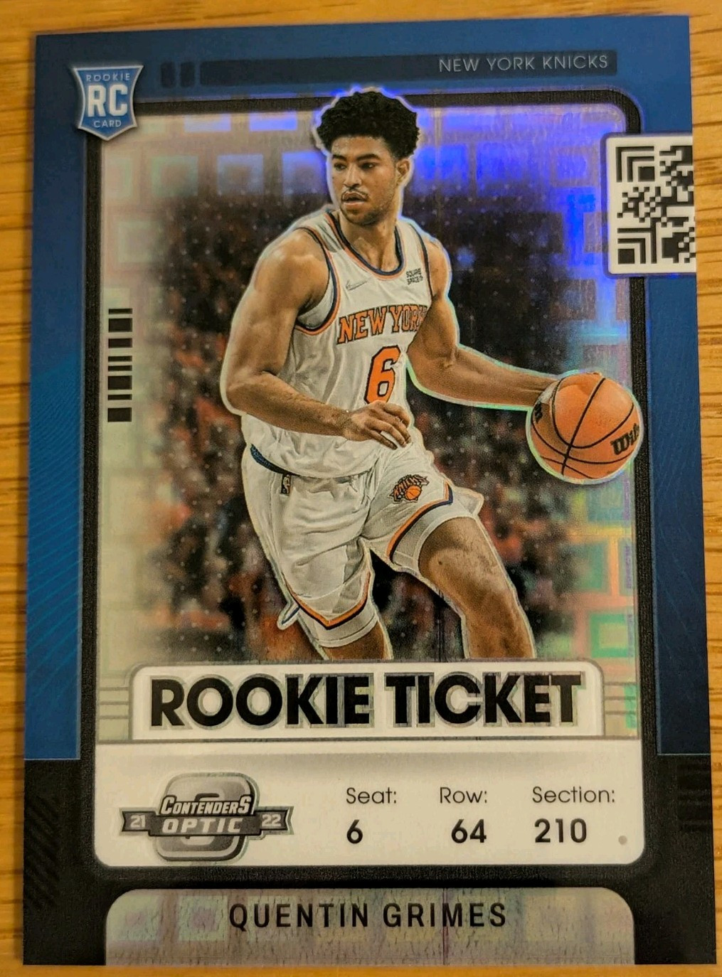 2021 Contenders Optic Quentin Grimes Black Pandora RC SSP!