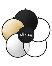 32Inch/80CM 5in1 Portable Light Reflector with Bag,Silver/Gold/Translucent/Wh...