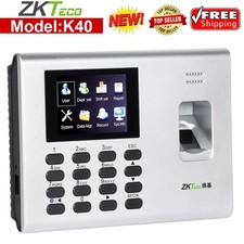 ZKteco K40 TCP/IP USB Biometric Fingerprint Time Attendance System W/ Battery US