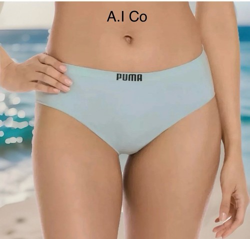 NEW 4 Puma Womens M Seamless Breathe Tagless Microfiber Bikini Underwear/Panties - Picture 1 of 8
