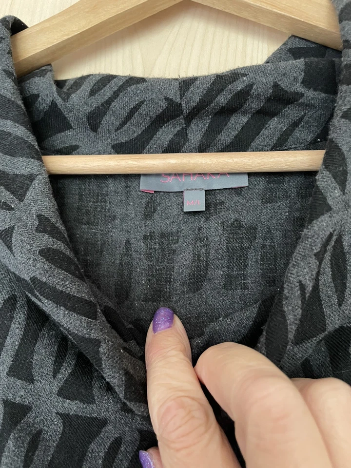 Sahara Cowl Neck Top Tunic Blouse Pockets M/L Ch62’ Boxy - Image 2 of 4