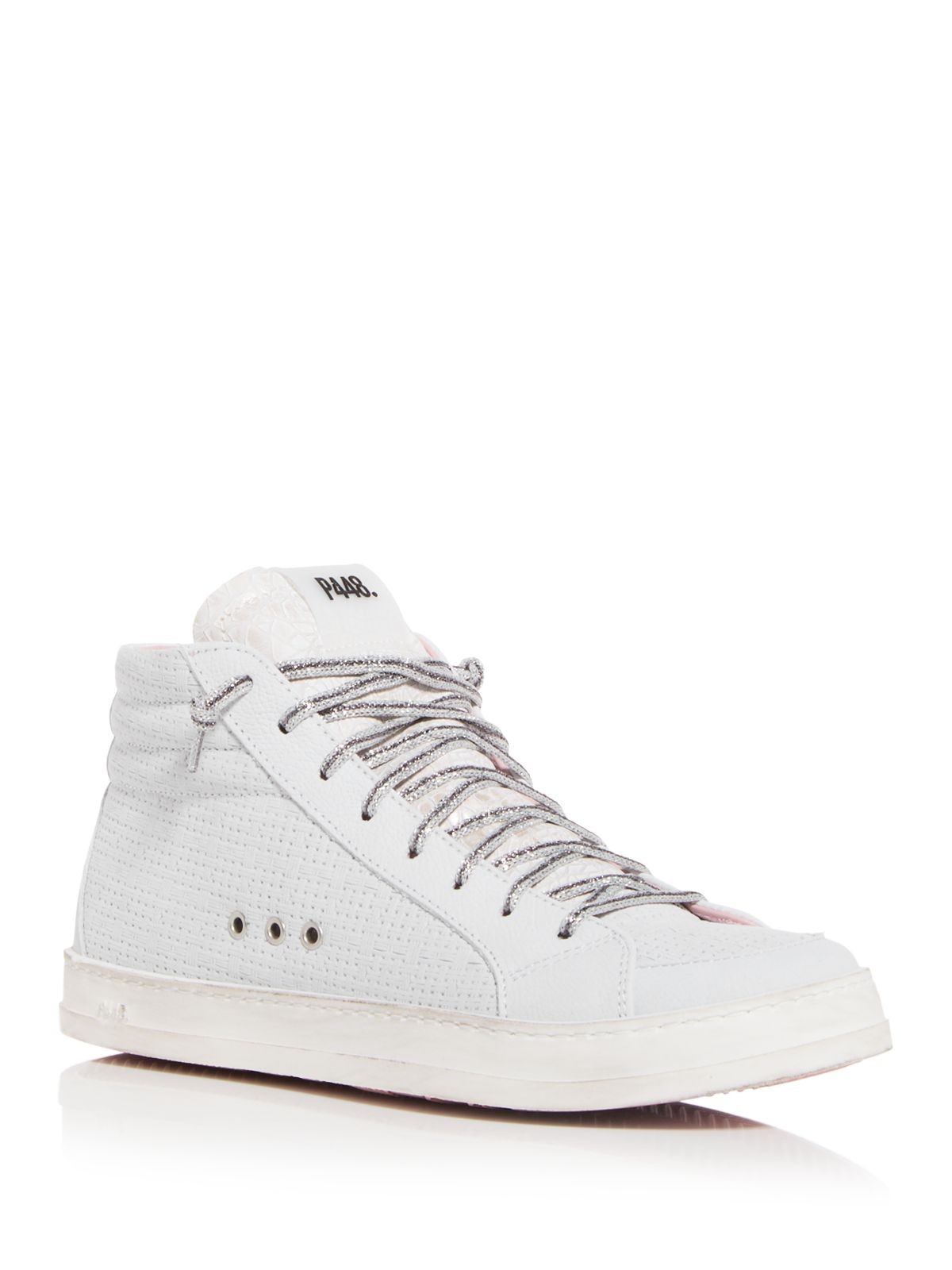 P448 Womens Gray Up Ventilating Grommets Skate Platform Sneakers Shoes 40