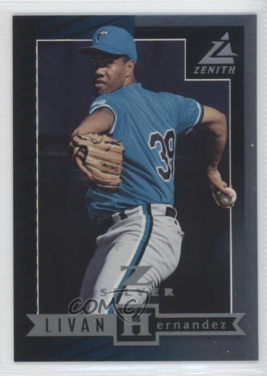 1998 Pinnacle Zenith Z Silver Livan Hernandez #75 0q3