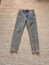 MENACE LA Distressed Stencil Denim Jeans Size...