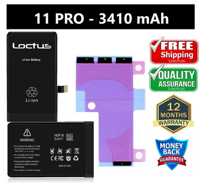 iPhone 11 Pro 3410mAh Capacity Replacement Battery A2160 A2215 A2217 LOCTUS New
