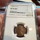 1952-D Lincoln Wheat Cent 1C NGC XF45 BN Business Strike .95 Fine Copper