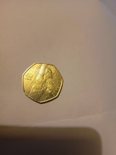 Rare 2011 London Olympic Games Aquatics 50p coin featuring a swimmer.