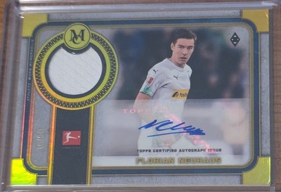 FLORIAN NEUHAUS 2019-20 Topps Museum Collection Bundesliga Relics Gold /50 Auto