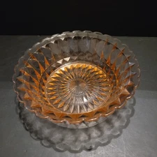 Vintage Jeanette Glass Windsor Pink Depression Glass Handled Serving Bowl 8-1/2"