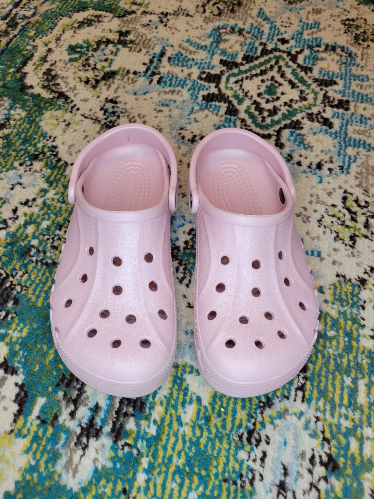 Crocs Bubblegum Pink Baya Clog Lightweight Slip On Shoes, Size Womens 9
