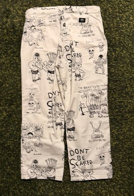 Vans Men s 32x32 White Authentic Chino Daniel Johnston Artwork Loose Fit Pants