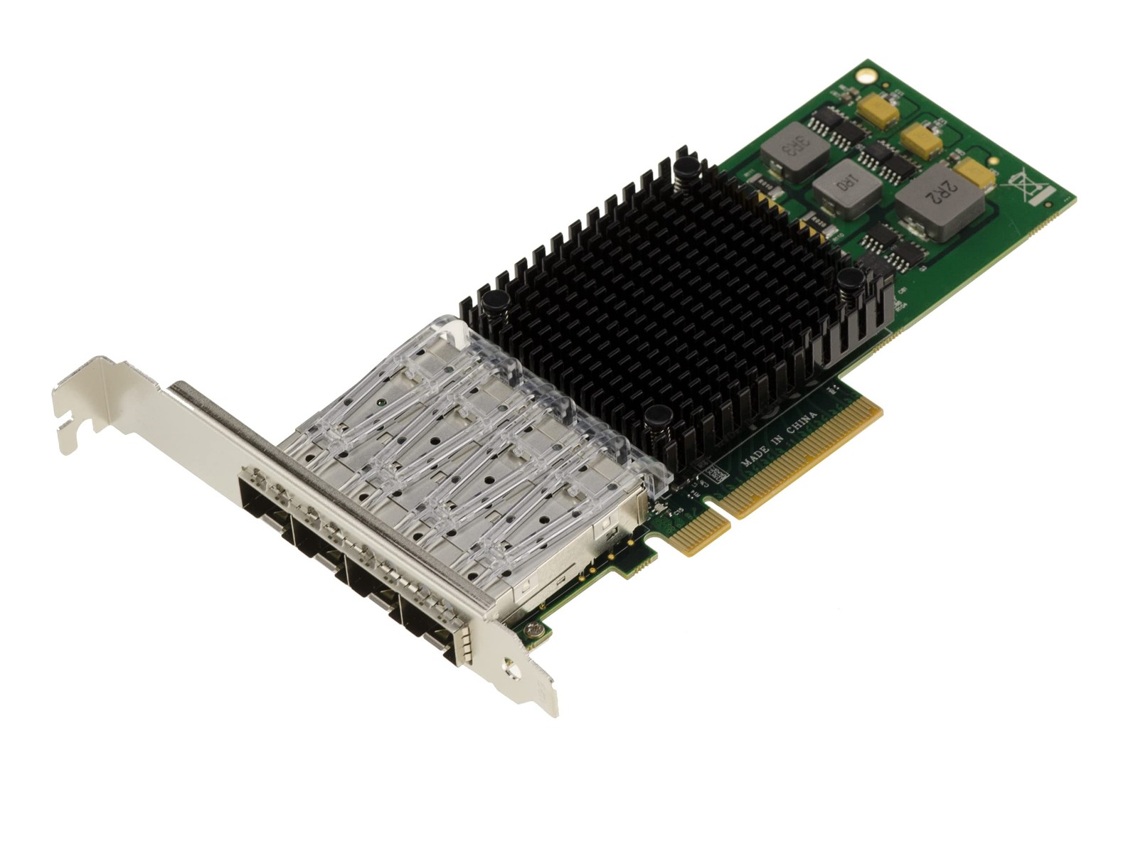 Carte réseau PCIe 10G SFP+ à 4 ports avec puce Intel pour serveur LAN