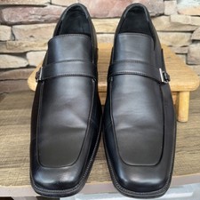 Perry Ellis Portfolio Ultra Foam Black Dress Shoes Loafers Men's Size 11.5