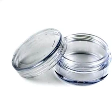 50 Pcs Cosmetic Storage Jars Empty Clear Plastic Cosmetic Containers 5G / 5 Ml S